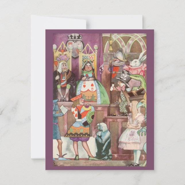 Vintage Alice no Convite para Wonderland (Frente)