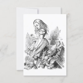 Vintage Alice no Convite para Wonderland