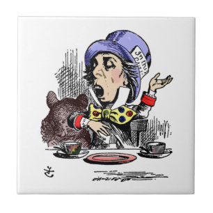 Vintage Alice no Dormouse louco do Hatter do país