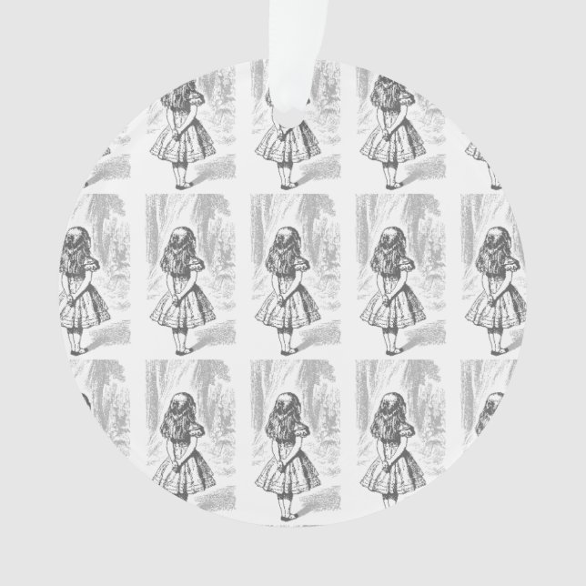 Vintage Alice no Enfeites de natal das Maravilhas (Frente)