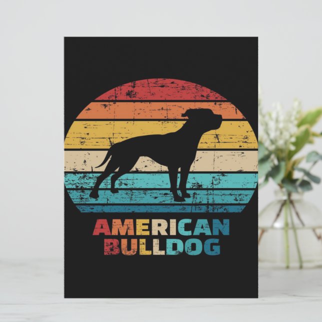 Vintage American Buldogue (Em pé/Frente)