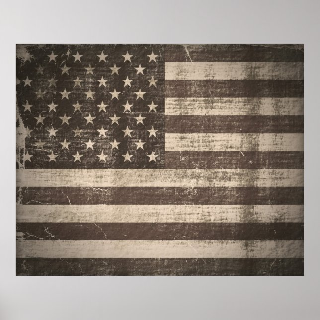 Vintage American Flag Poster (Frente)