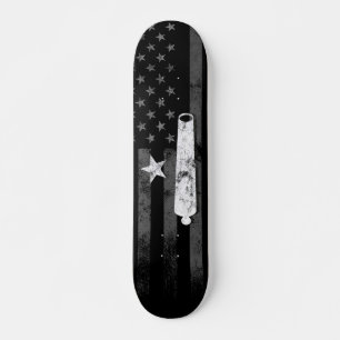 Vintage American Flag Star e Cannon Skateboard