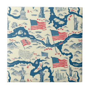 Vintage American Landmark Pattern (4)
