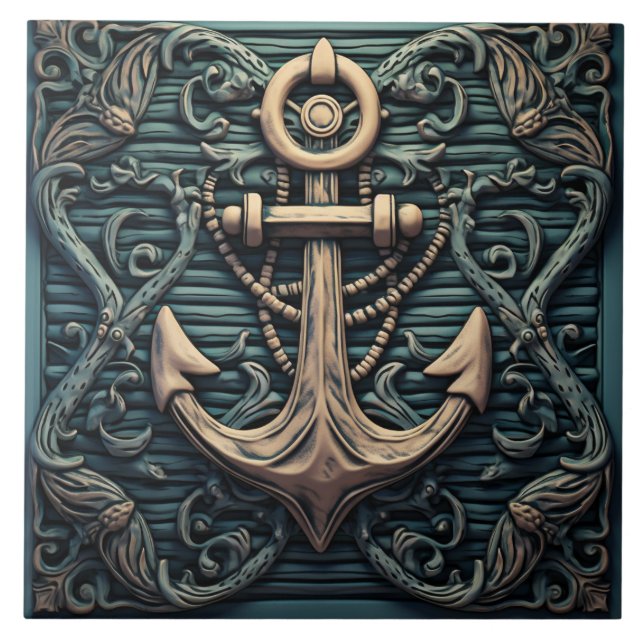 Vintage Anchor Marine Themed (Frente)