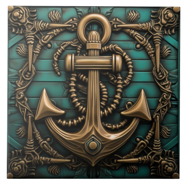 Vintage Anchor Marine Themed (Frente)