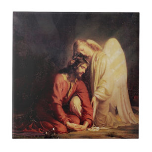 Vintage Angel confortando Jesus