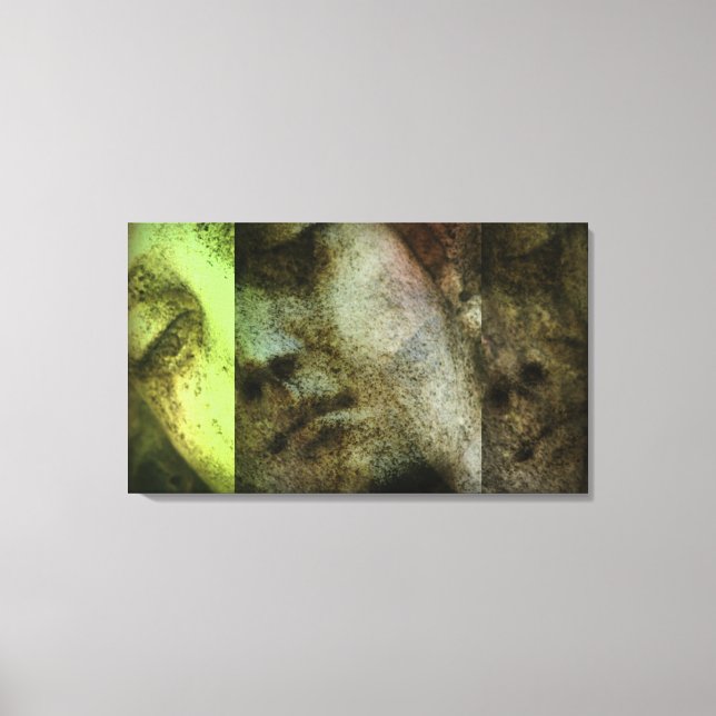 Vintage Angelic Statue Face Canvas (Frente)