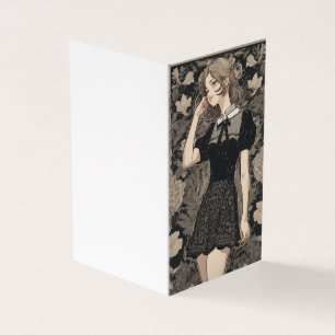 Vintage Anime Beauty LBD Pequeno Vazio de Vestido