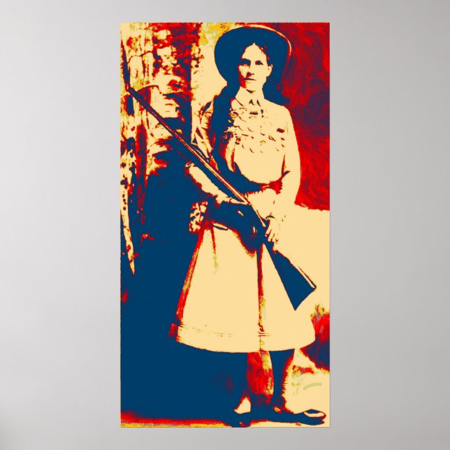 Vintage Annie Oakley Oil Grunge Poster (Frente)