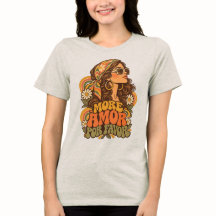 Vintage anos 70 Mais Amor Por Favor Garota Hippie