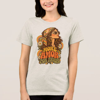 Vintage anos 70 Mais Amor Por Favor Garota Hippie