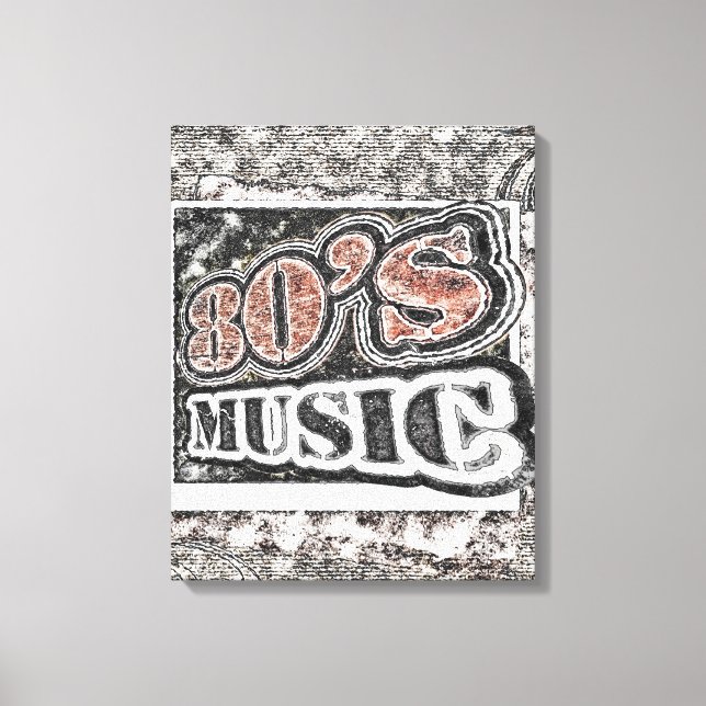 Vintage anos 80 Music - Canvas (Frente)