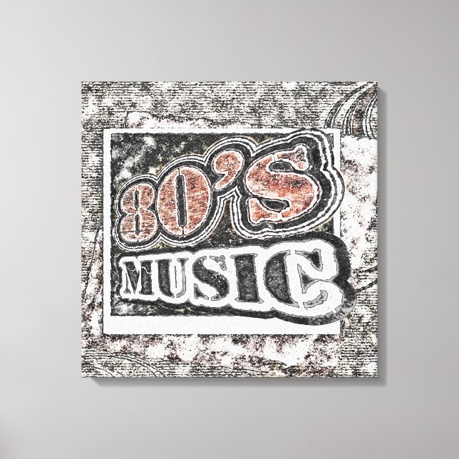 Vintage anos 80 Music - Canvas (Frente)