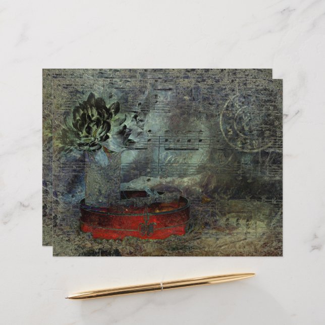 Vintage - Antiguidade Preto - Vermelho Antigo - Fo (Frente/Verso In Situ)