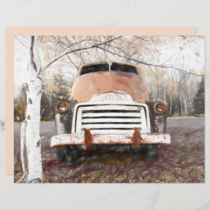 Vintage Antique Retro Rustic Autumn Sketch
