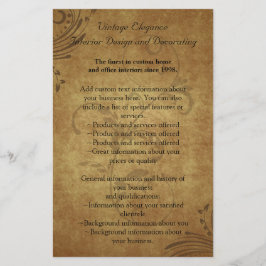 Vintage Antique Swirl Flyer ou Program