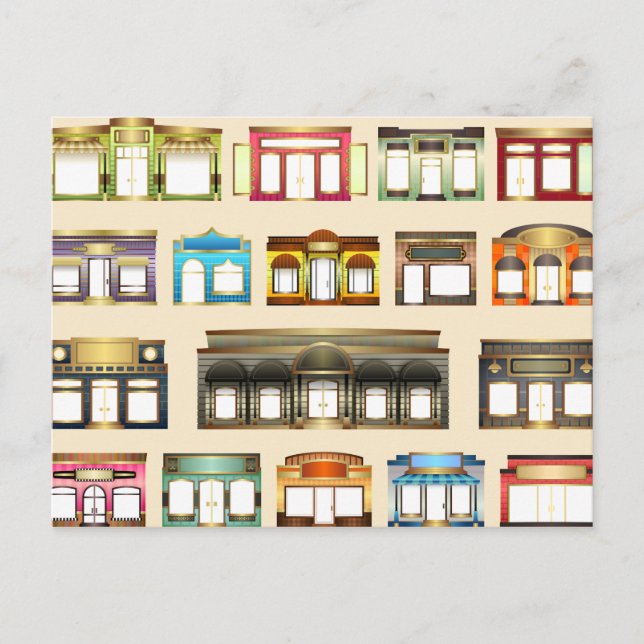 vintage armazena cartão postal (Frente)