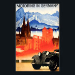 Vintage Art Deco Alemanha Viagem Turismo Poster<br><div class="desc">Esta é uma impressão de um poster de turismo viagem de Art Deco Alemanha,  de 1920,  digitalmente melhorada por Ludwig Hohlwein e apresenta a frente de um automóvel de 1920 em frente a um castelo que olha para um lago e montanhas ao fundo.</div>