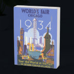 Vintage Art Deco Chicago 1934 Fair Poster<br><div class="desc">Encontrei este belo Poster da Feira Mundial de Chicago de 1934 e achei que seria um cartão postal incrível. Também disponível como impressão de arte.</div>