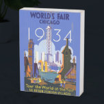 Vintage Art Deco Chicago 1934 Fair Poster<br><div class="desc">Encontrei este belo Poster da Feira Mundial de Chicago de 1934 e achei que seria um cartão postal incrível. Também disponível como impressão de arte.</div>
