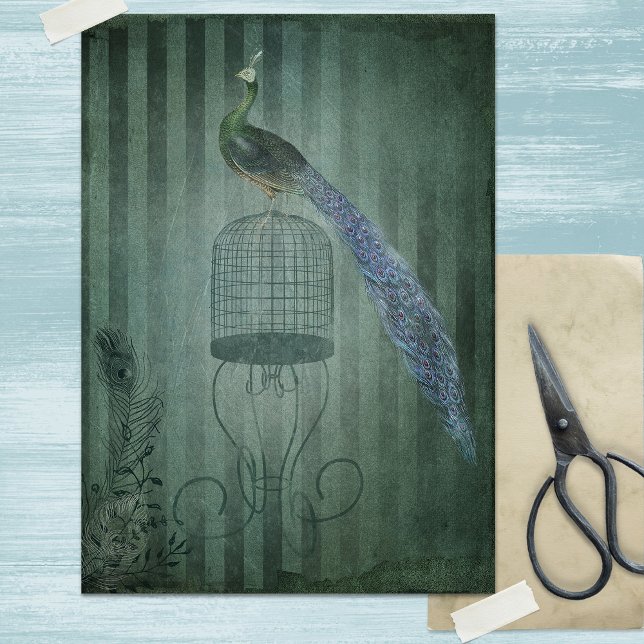 Vintage Art Deco Peacock Paper (Criador carregado)