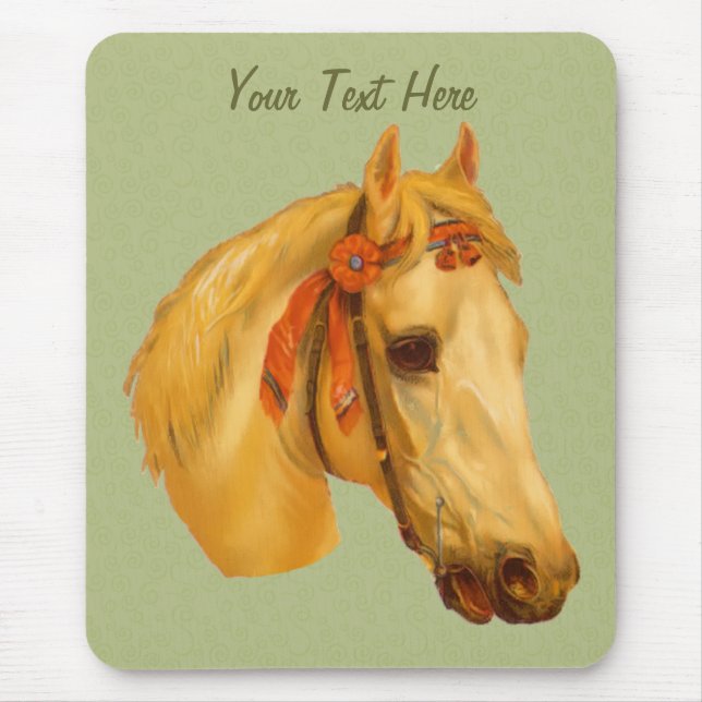 Vintage Art Horse Head Drake Mousepad (Frente)