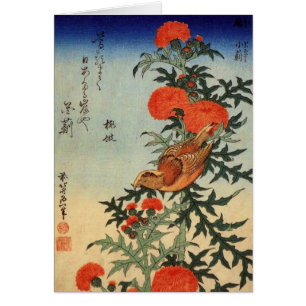 Vintage Art Japonês - Cartão de Saudação para