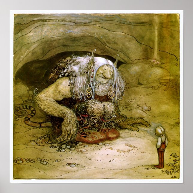 Vintage Art - John Bauer Fantasy Art Poster (Frente)