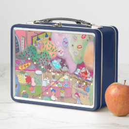 Vintage Art Lunch Box Navy