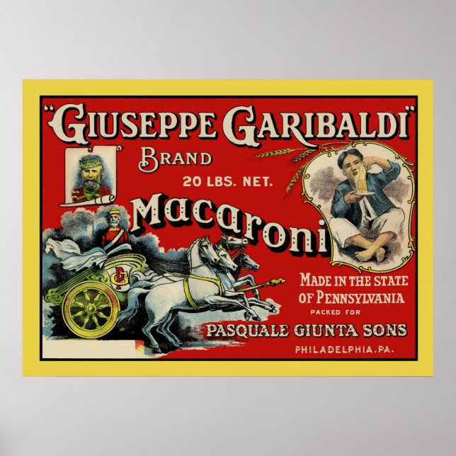 Vintage Art Macaroni Label Poster (Frente)