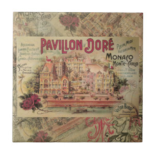 Vintage Art Mônaco França Monte Carlo Viagem