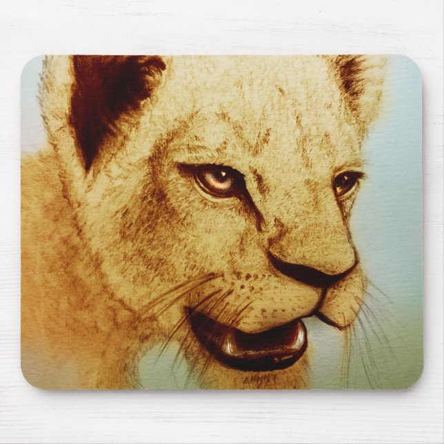 Vintage art mousepad original - Leão (Frente)