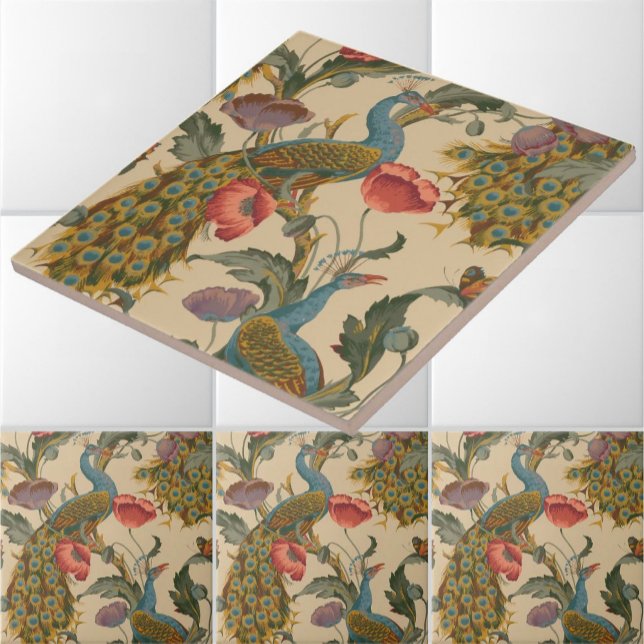 Vintage Art Nouveau 1890 O Padrão de Peacock (Criador carregado)
