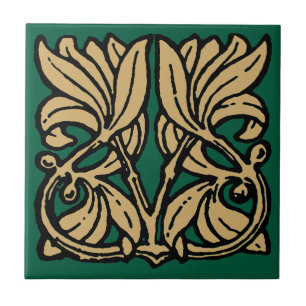 Vintage Art Nouveau 1911 Ornament Floral Frieze