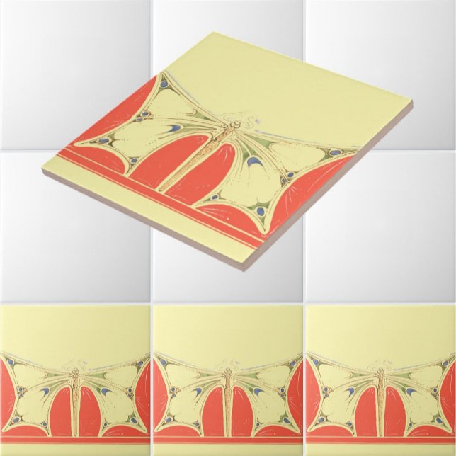 Vintage Art Nouveau Butterfly Pattern Frieze (Criador carregado)