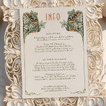 Vintage Art Nouveau - Cartão de Detalhes de Casame<br><div class="desc">Apresentando nosso Cartão de Detalhes do Casamento Vintage Art Nouveau, um design delicado que desenhar inspiração das obras icônicas de William Morris e da era Belle Époque. Com verde e florais entrelaçados, este cartão é uma homenagem a um período conhecido pelo seu florescimento artístico e beleza única. Os casamentos temáticos...</div>