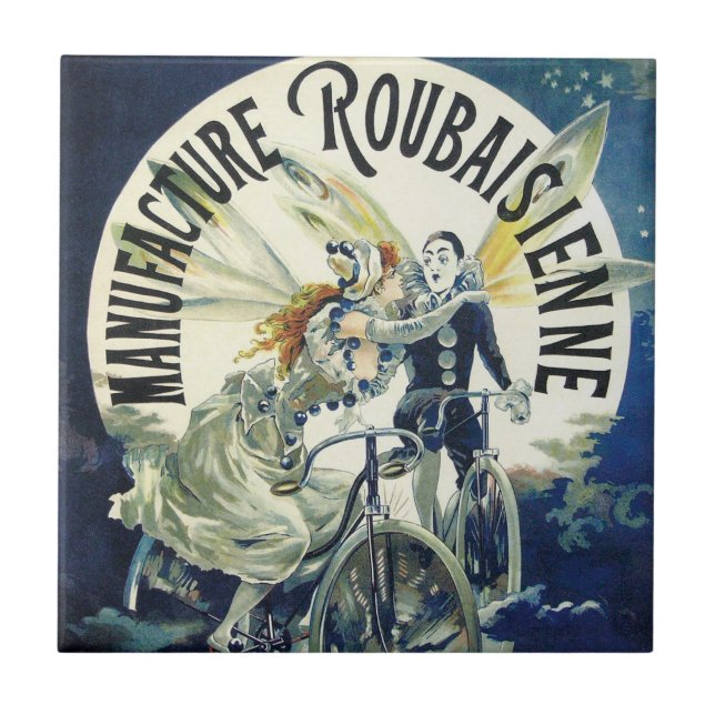 Vintage Art Nouveau Fairies, Bicicleta Pierrot Moo (Frente)