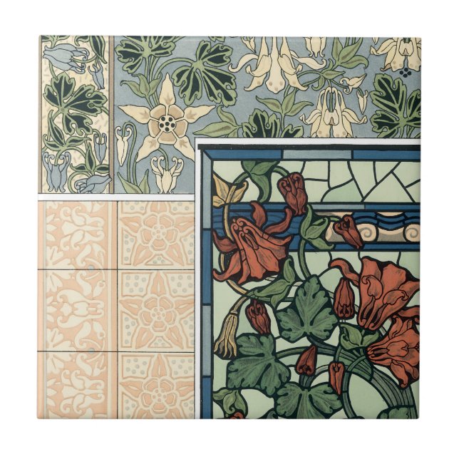 Vintage Art Nouveau, Flores Columbinas de Aquiles (Frente)