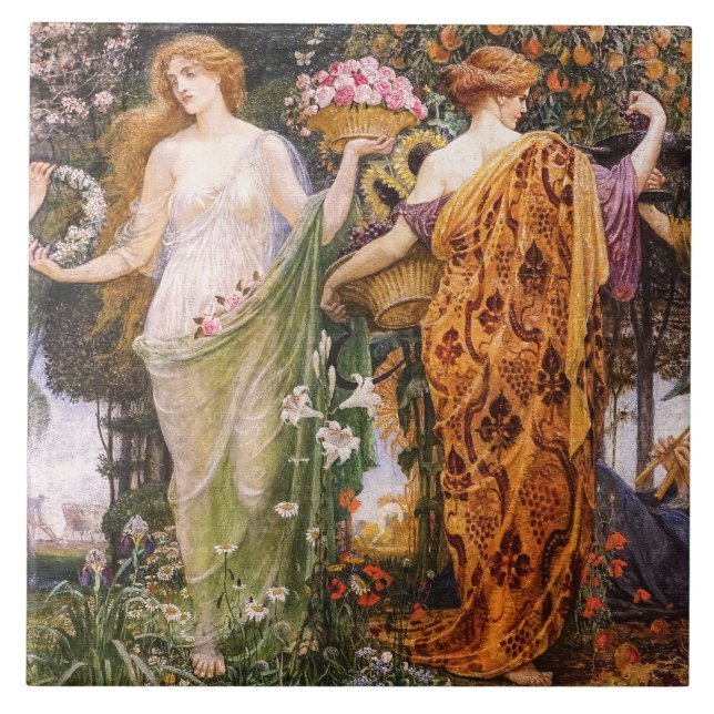 Vintage Art Nouveau Four Seasons de Walter Crane (Frente)