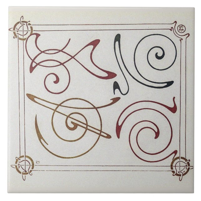 Vintage Art Nouveau Ilustração de Alphonse Mucha (Frente)