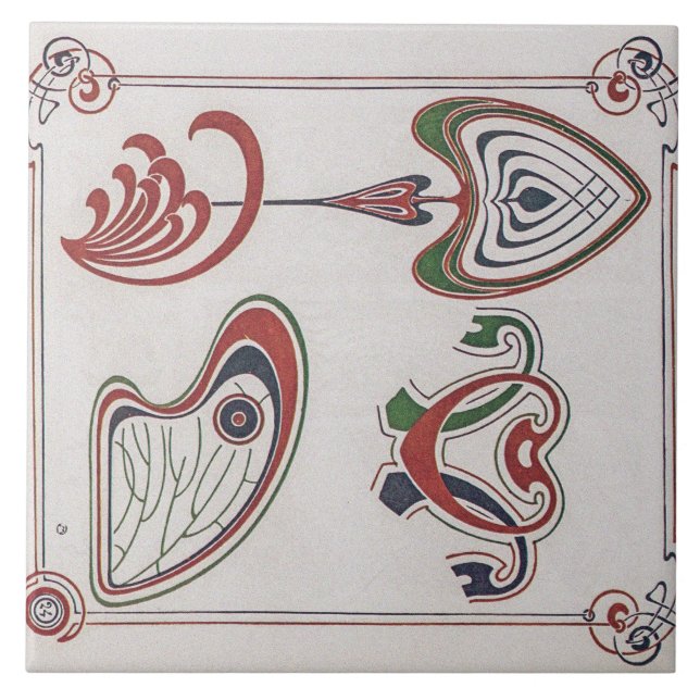 Vintage Art Nouveau Ilustração de Alphonse Mucha (Frente)