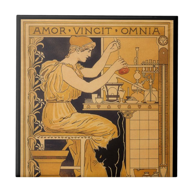 Vintage Art Nouveau, Love Conquista Todos Os Cient (Frente)