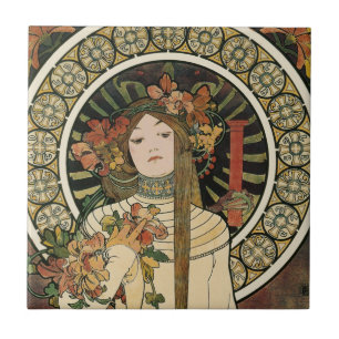 Vintage Art Nouveau Mucha Trappestine Poster