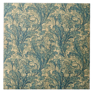 Vintage Art Nouveau Poppies Padrão Floral