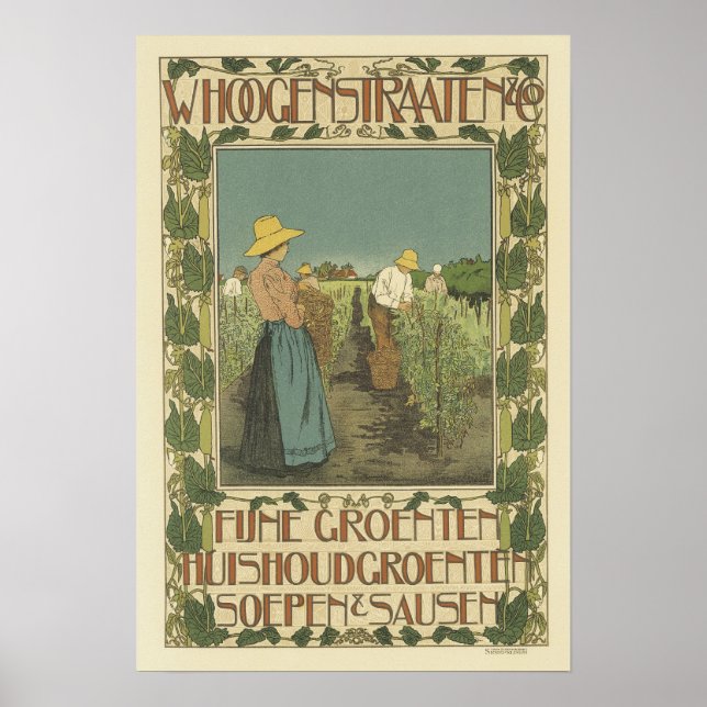 Vintage Art Nouveau Posters - agricultura (Frente)