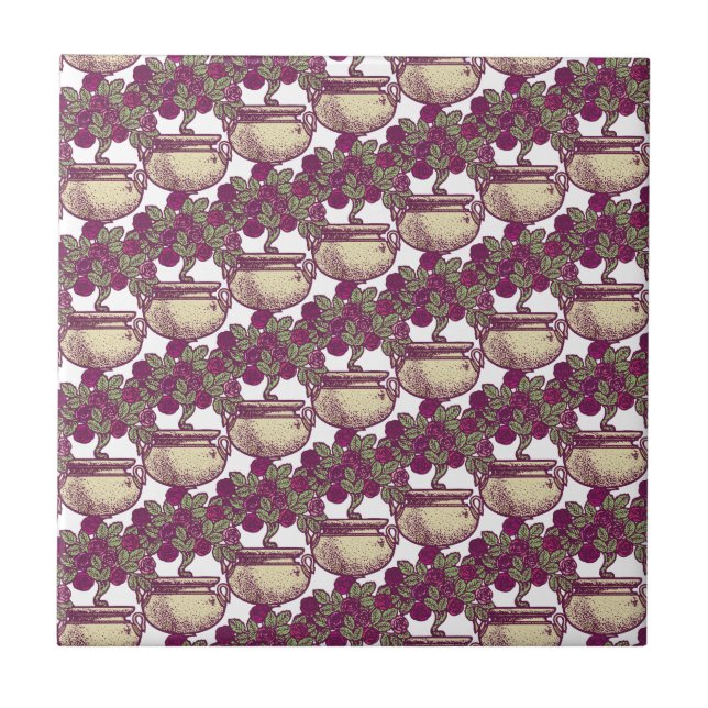 Vintage Art Nouveau rosa maroon (Frente)