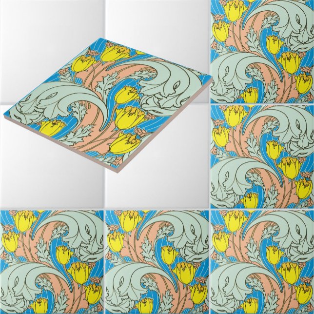 Vintage Art Nouveau Tulip Pattern (Criador carregado)