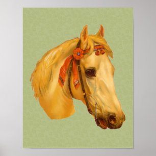 Vintage Art Show Horse Head Poster