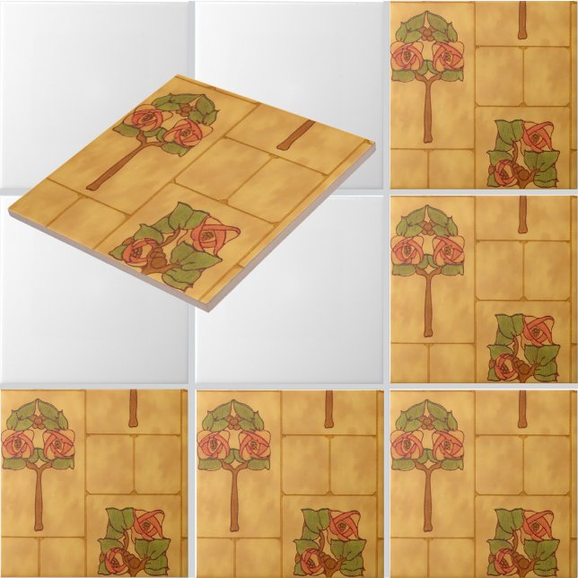 Vintage Arts & Crafts Floral Bouquets Pattern (Criador carregado)
